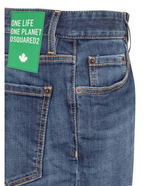 DSquared² Blue One Life Marine Denim Shorts for men