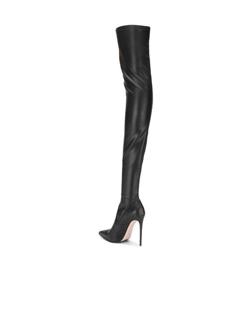 Le Silla White Eva Thigh-High Leather Boots