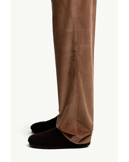 Moncler Brown Corduroy Straight-Leg Trousers for men