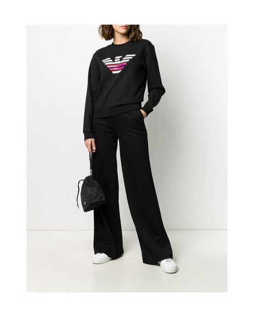 Emporio Armani Black Logo Printed Sweater