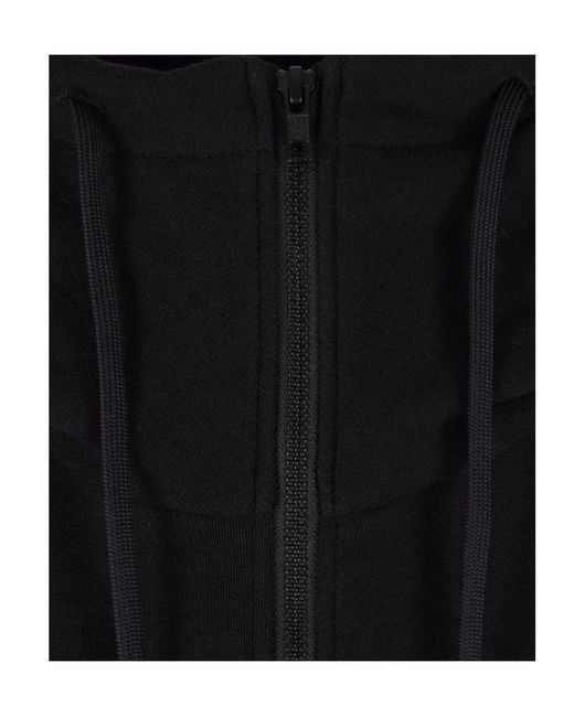 Yohji Yamamoto Black Liy/C French Terry Flared Hoodie