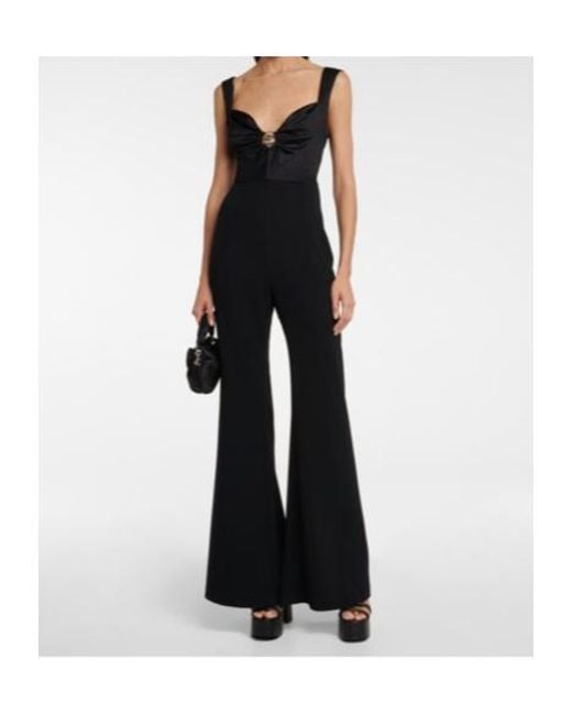 Galvan Black Twister Flared Jumpsuit