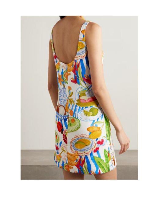 Farm Rio White Patterned Dress