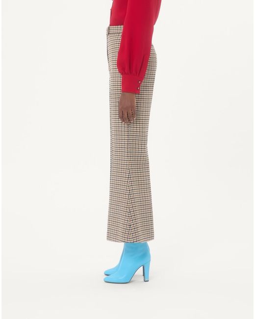 Valentino Natural Houndstooth Casual Pants