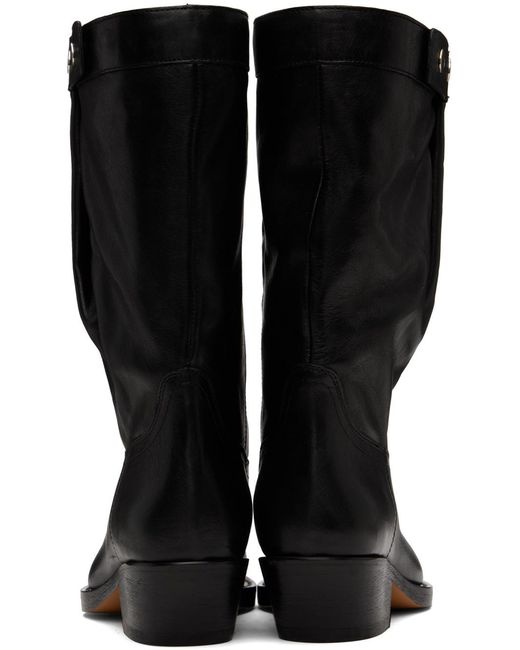 Isabel Marant Black Ademe Square Toe Biker Boots