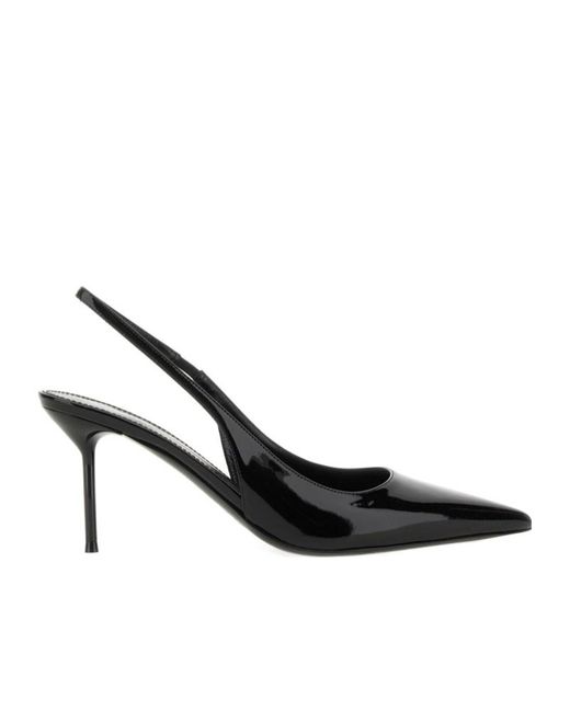 Paris Texas Black Pointed Toe Heeled Pumps
