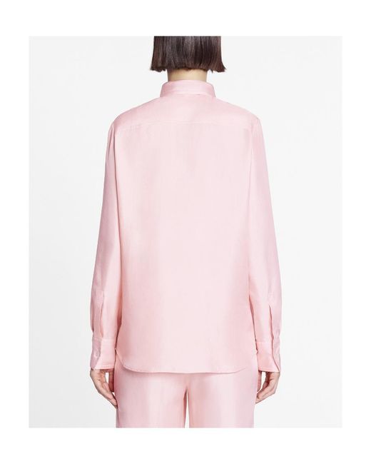 Lanvin Pink Classic Fluid Shirt