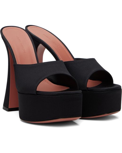 AMINA MUADDI Black Dalida Plateau 140 High-Heeled Sandals
