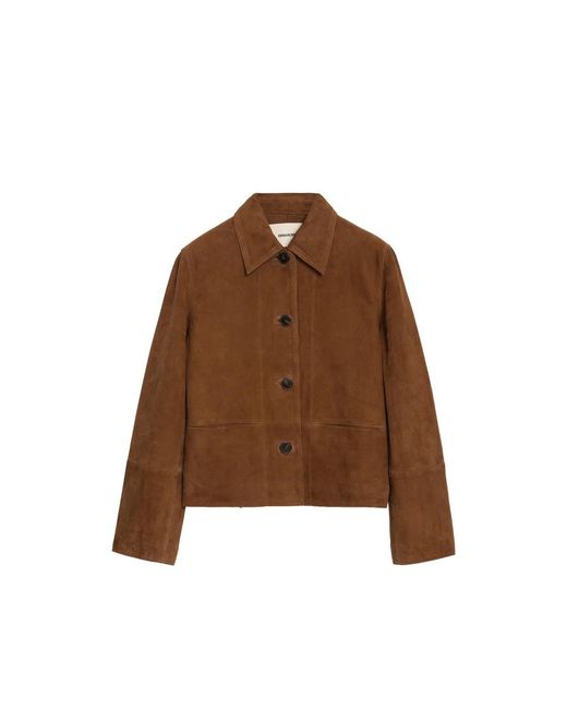 Zadig & Voltaire Brown Lessa Suede Jacket
