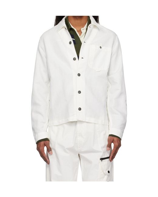 C P Company White Utility Jacket for men