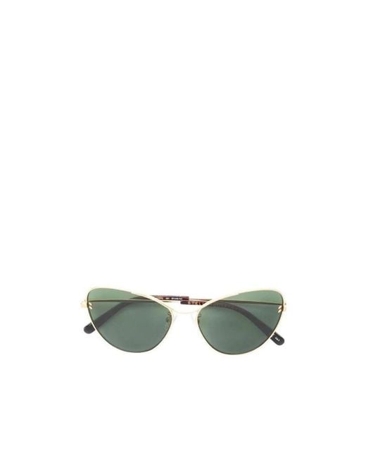 Stella McCartney Green Cat's Eye Frame Sunglasses