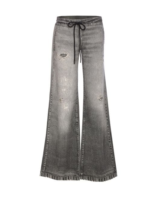 DIESEL Gray 2078 D-Ainty Distressed Jogger Jeans