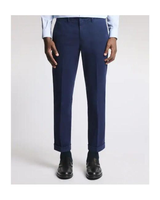 Fay Blue Slim Fit Trousers for men