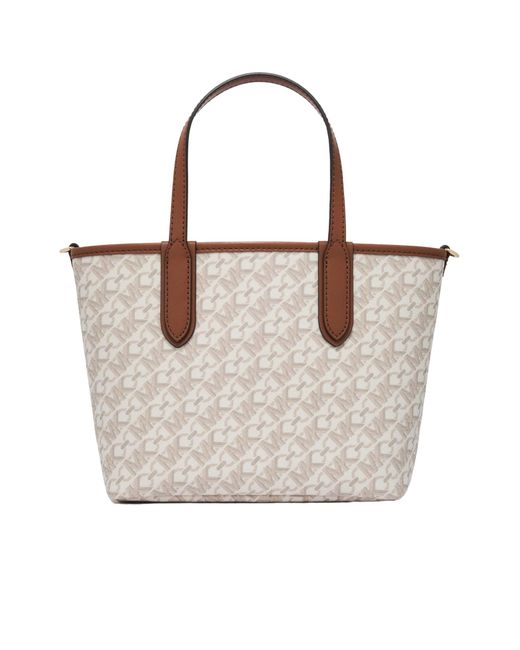 Michael Kors White Michael Eliza Logo Lettering Tote Bag