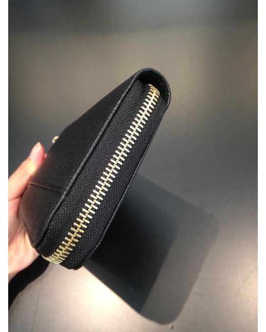 Dolce & Gabbana Black Logo Plaque Zip-Around Wallet