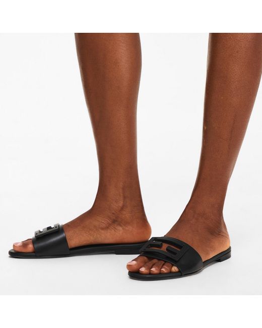 Prada Black Simple And Comfortable Flat Slippers