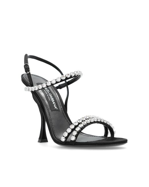Dolce & Gabbana Metallic Embellished Strap Sandals