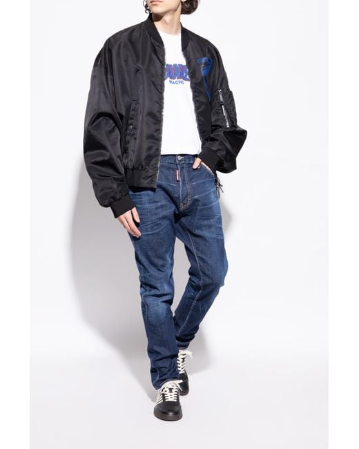 DSquared² Black Low Up Sneakers for men