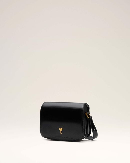 AMI Black Ami Alexandre Mattiussi Logo Plaque Shoulder Bag for men