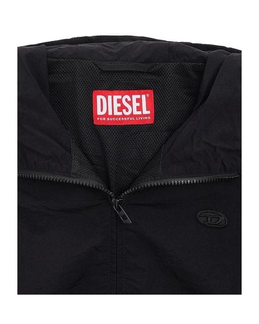 DIESEL Blue J-Askott Logo-Patch Jacket for men