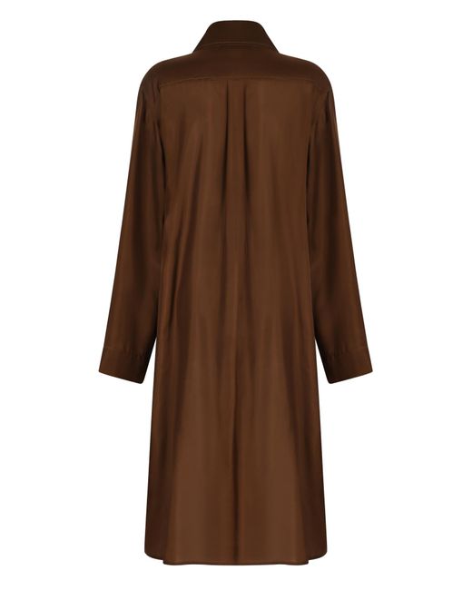 Philosophy Di Lorenzo Serafini Brown Long-Sleeved Dress