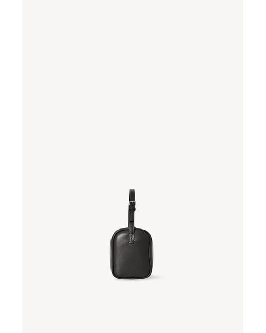 The Row Black Zip-Up Leather Tote Bag