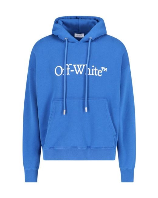 Off-White c/o Virgil Abloh Blue Skate Logo Hoodie for men
