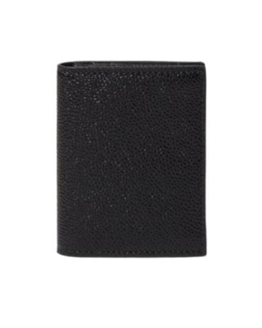 Thom Browne Black Stripe-Detailed Bi-Fold Cardholder for men