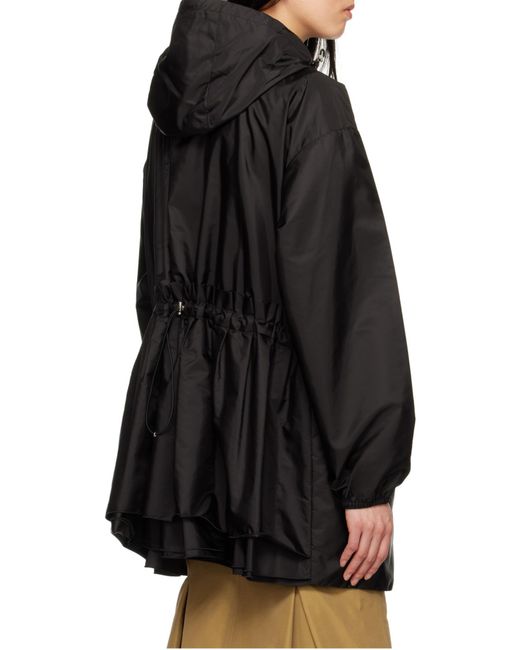 Moncler Black Wete Hooded Jacket