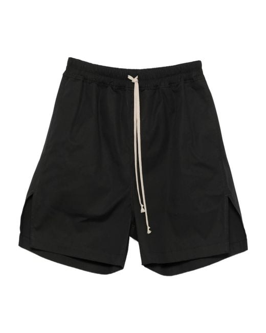Rick Owens Black Wide-Leg Shorts for men