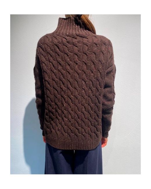 Max Mara Purple Long-Sleeve Knit Top