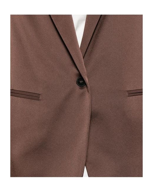 Forte_forte Brown Single-Breasted Jacket