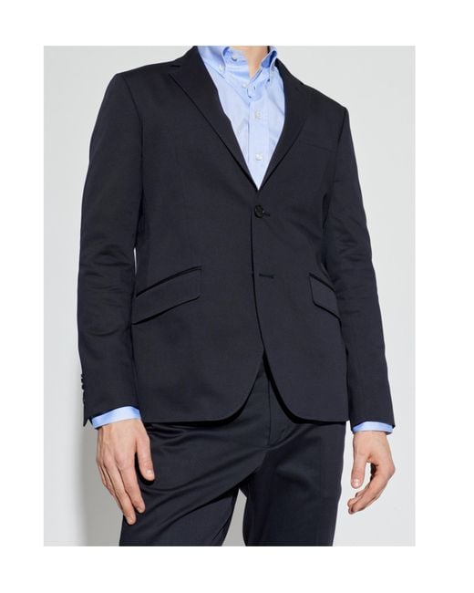Etro Blue Single-Breasted Blazer for men