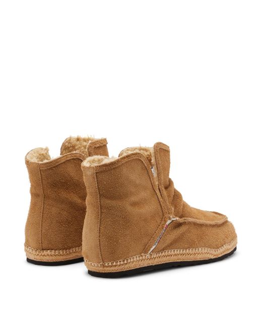 DIESEL Brown D-Lukas Ankle Boots for men