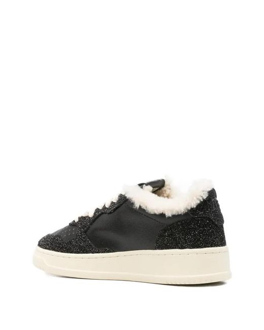 Autry Black Lace-Up Sneakers
