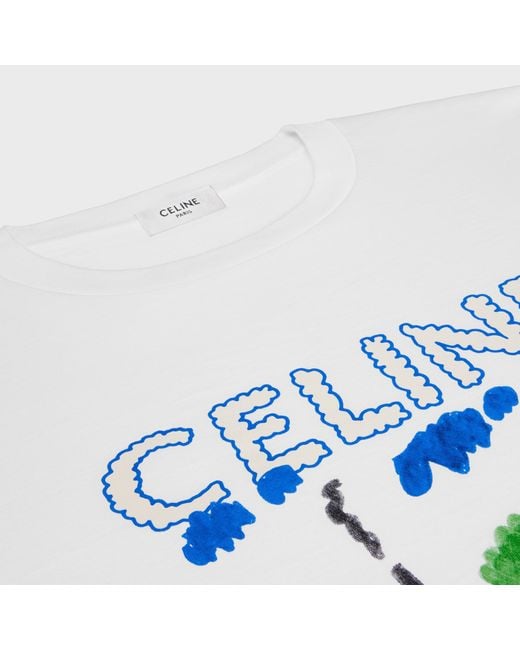 Céline White Loose T-Shirt