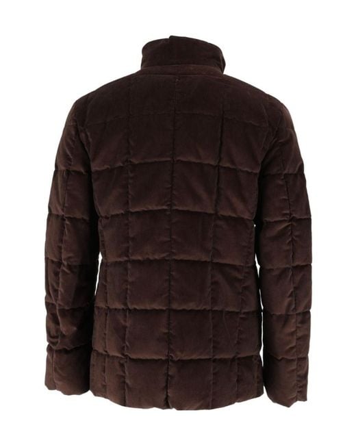 Fay Brown Quilted Corduroy Jacket for men