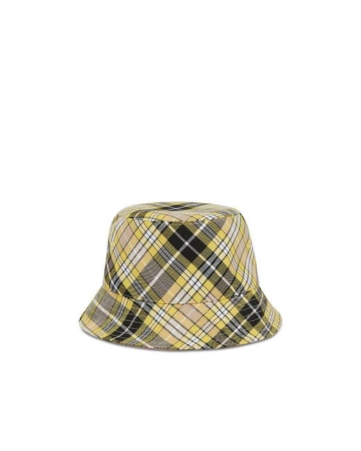 Burberry White Vintage-Check Reversible Bucket Hat for men
