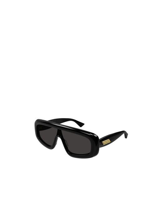 Bottega Veneta Black Eyewear Irregular Frame Sunglasses for men