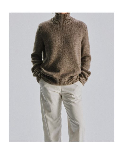 The Row Brown Turtleneck Sweater