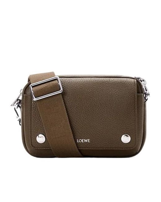 Loewe Brown Small Pebble Messenger Bag for men