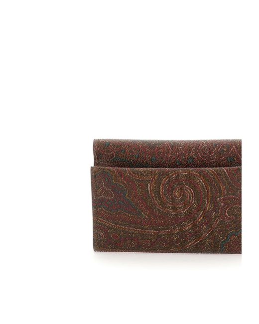 Etro Brown Jacquard Wallet