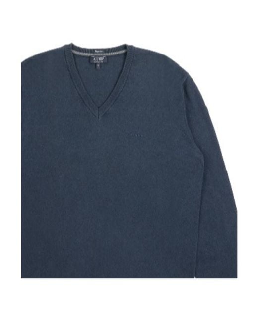 Armani Jeans Blue V-Neck Pullover for men