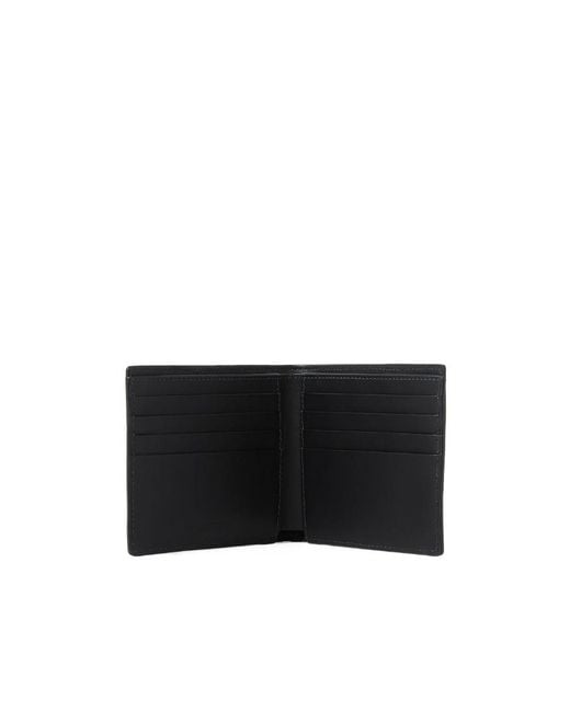 Burberry Black Logo Plaque Checked Wallet for men