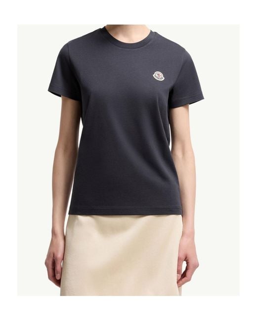 Moncler Blue Logo Patch Three-Pack Of T-Shirts