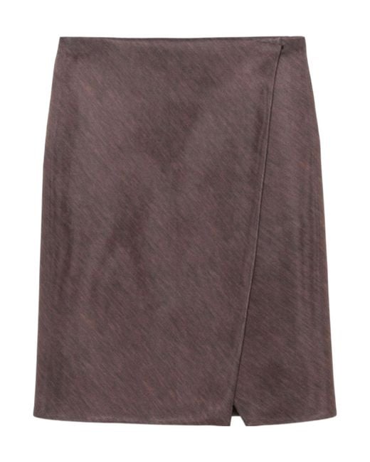Philosophy Di Lorenzo Serafini Brown Wrap Skirt