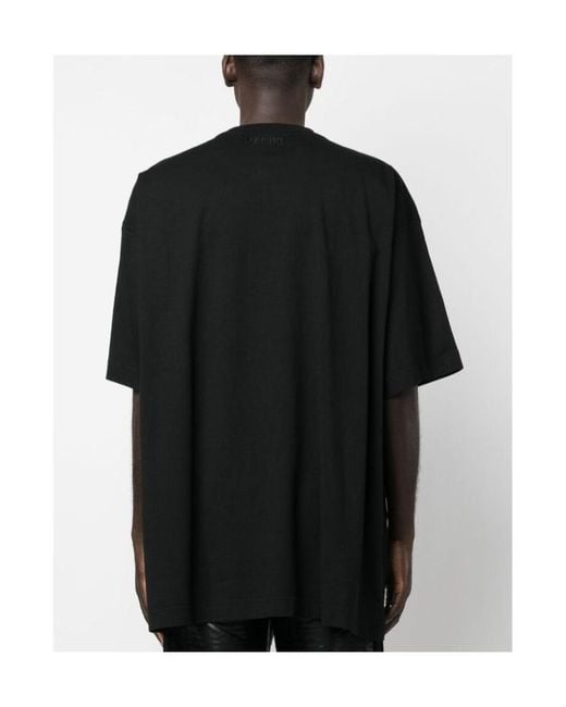 Vetements Black Logo Printed Oversized T-Shirt for men