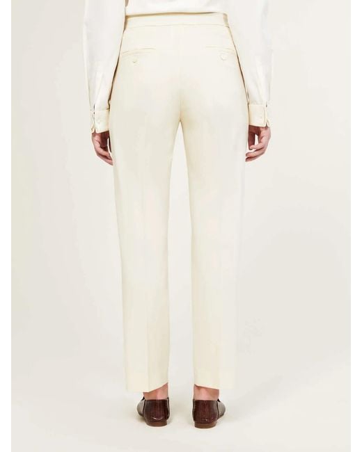 Max Mara White Fold Design Casual Pants