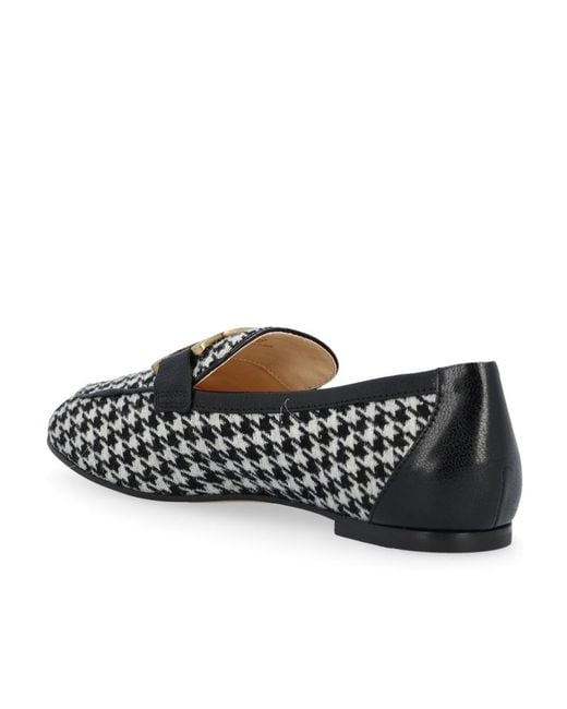 Tod's Black Logo Flats