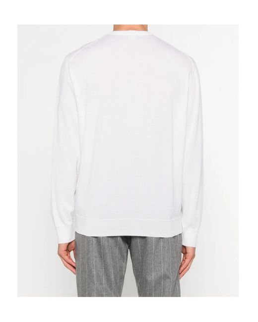 Eleventy White Crew-Neck T-Shirt for men
